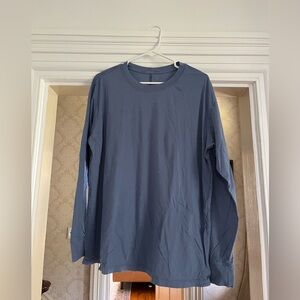 Lululemon All Yours Long-sleeve shirt size 12 in color water drop.